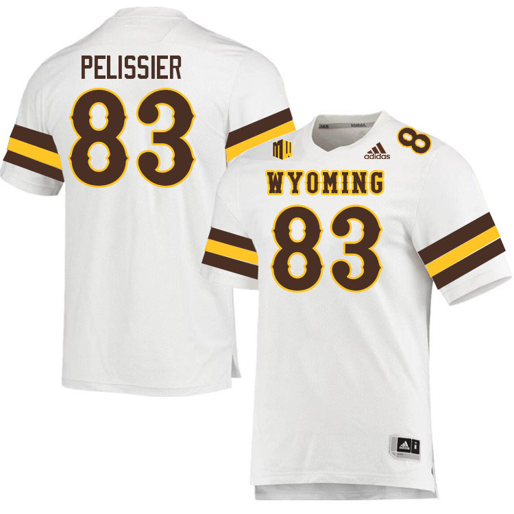 Wyoming Cowboys #83 Will Pelissier College Football Jerseys Stitched Sale-White
